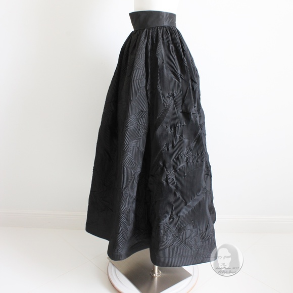 Formal Skirt by Sully Bonnelly Avante Garde Pleated Floor Length Evening Size 8 - Picture 9 of 10